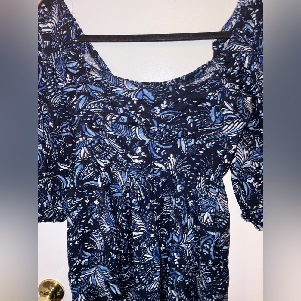 ASU WISH | Women’s Medium | New | NWT | Off Shoulder | Blue | Floral | Dainty - Picture 5 of 15